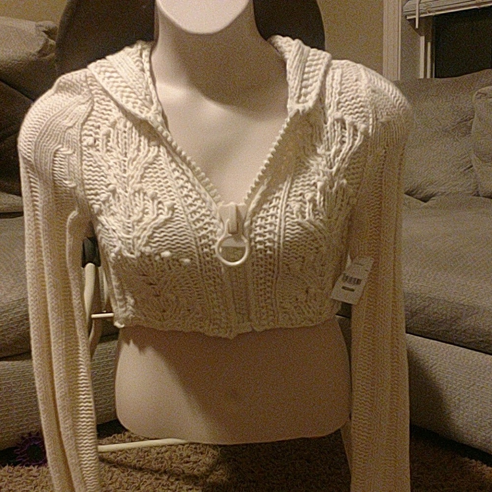 Cream colored sweater shrug